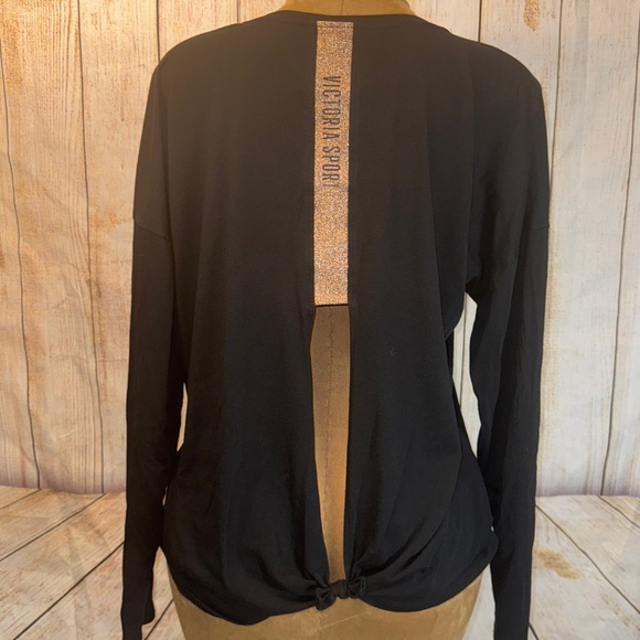 Victoria's Secret Tops - Victoria’s Secret Sport top, split back, athleisure, rose gold logo XL